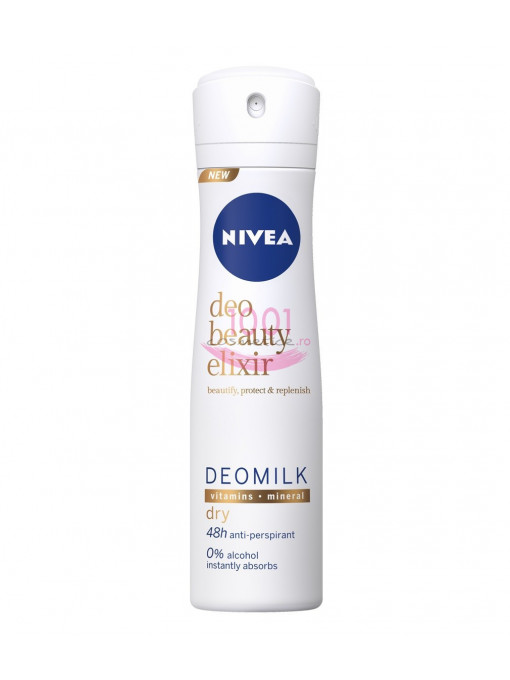 Nivea beauty elixir deomilk dry 48h anti-perspirant deodorant spray femei 1 - 1001cosmetice.ro