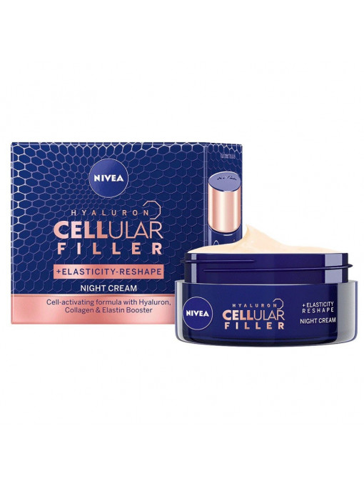 Creme fata | Nivea hyaluron cellular filler elasticity - reshape fps30 crema antirid de noapte | 1001cosmetice.ro