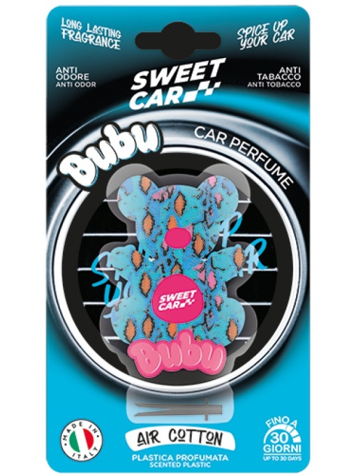 Produse cosmetice online - 1001cosmetice.ro | Odorizant auto bubu – air cotton, sweet car 18 g | 1001cosmetice.ro