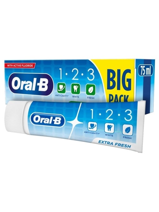 Pasta de dinti 1-2-3 Salt Power White, Oral-B, 100ml