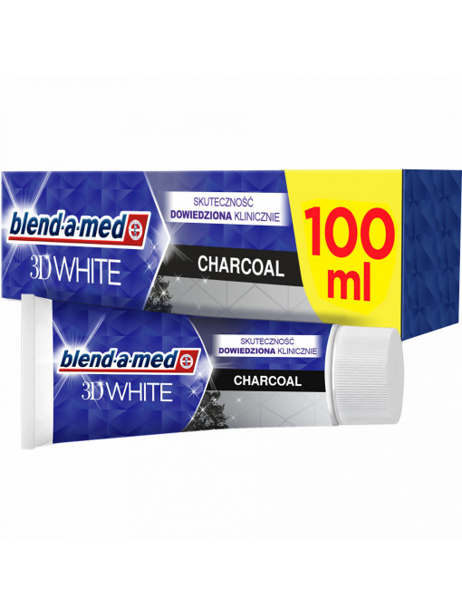 Igiena orala | Pasta de dinti 3d white charcoal blend-a-med, 100 ml | 1001cosmetice.ro