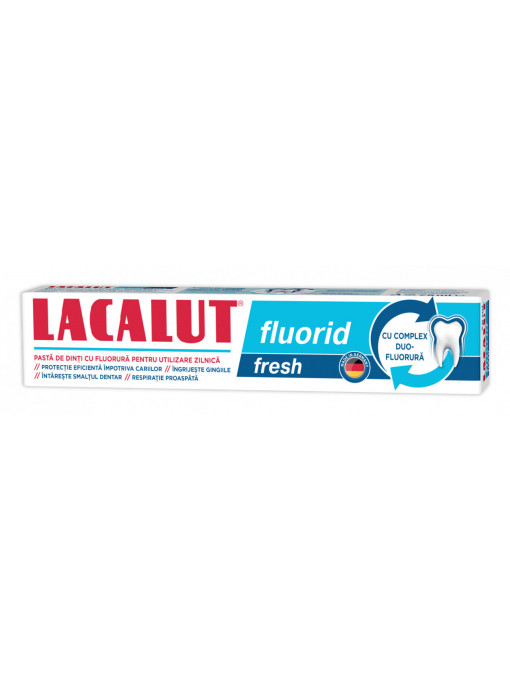 Igiena orala, utilizare: pasta de dinti | Pasta de dinti fluorid fresh, lacalut, 75 ml | 1001cosmetice.ro