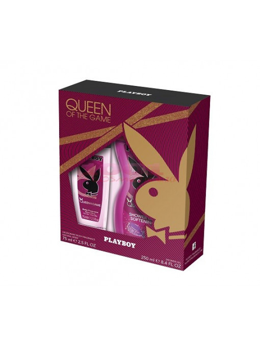 Playboy queen of the game women dns 75 ml + shower gel 250 ml set 1 - 1001cosmetice.ro