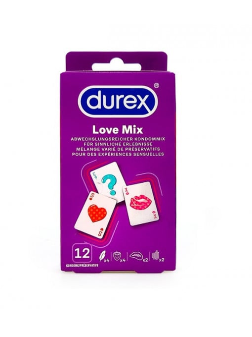 Igiena intima, durex | Prezervative love mix, set 12 bucati durex | 1001cosmetice.ro