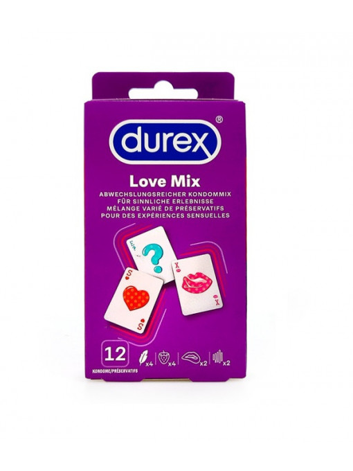 Prezervative Love Mix, set 12 bucati