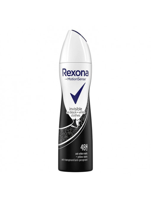 Spray &amp; stick dama, rexona | Rexona motionsense invisible black+white antiperspirant deo spray women | 1001cosmetice.ro