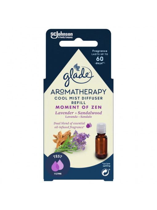 Glade | Rezerva aparat aromatherapy moment of zen lavanda + sandalwood glade, 17,4 ml | 1001cosmetice.ro