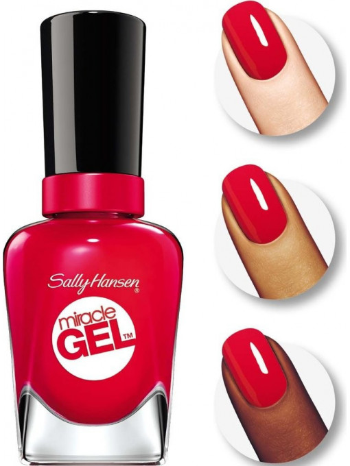 Sally hansen miracle gel lac de unghii red eye 470 1 - 1001cosmetice.ro