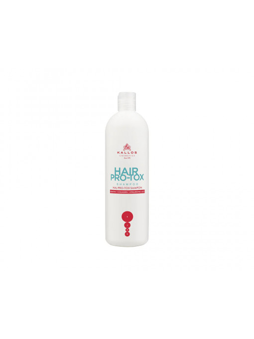 Sampon Hair Pro-Tox cu Cheratina, Colagen si Acid hialuronic, Kallos, 500 ml