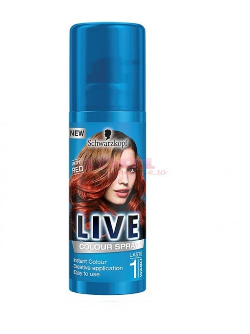 Schwarzkopf live color pastel spray colorat pentru par fiery red 1 - 1001cosmetice.ro