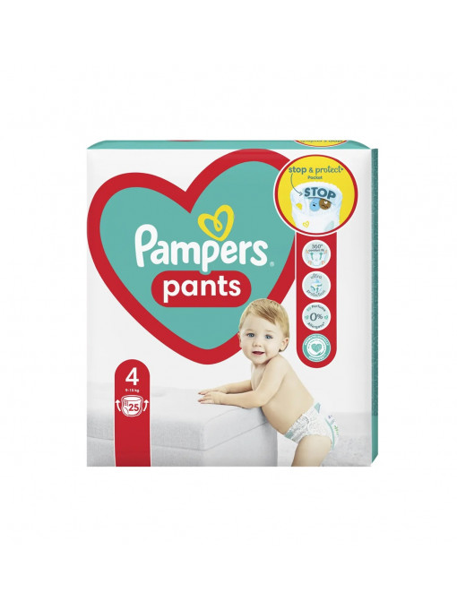 Ingrijire copii | Scutece chilotei pentru copii, baby dry pants pampers, nr.4, 9-15 kg, pachet 25 bucati | 1001cosmetice.ro