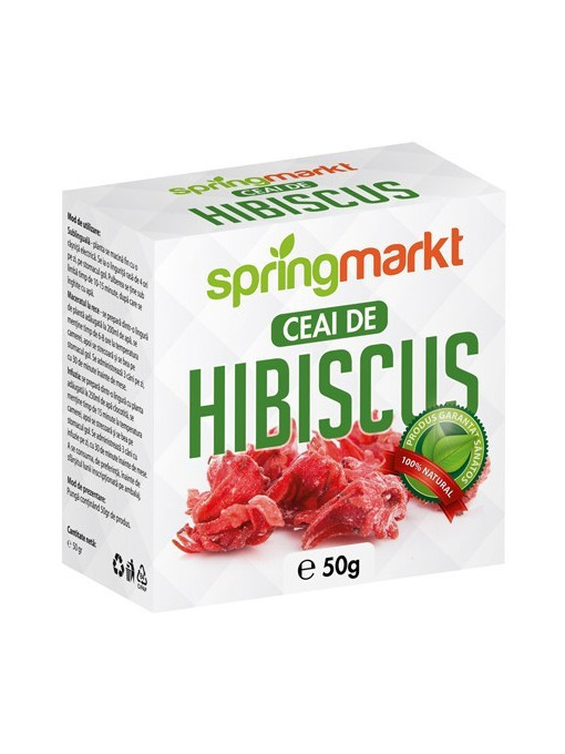 Suplimente &amp; produse bio | Springmarkt ceai hibiscus flori | 1001cosmetice.ro