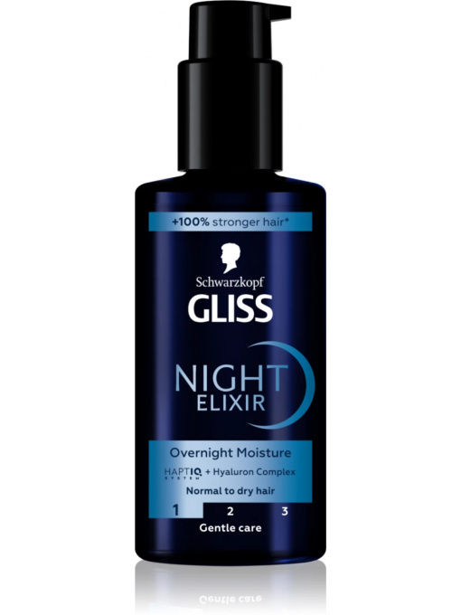 Par | Tratament leave-in de noapte pentru par normal sau uscat gliss night elixir schwarzkopf, 100 ml | 1001cosmetice.ro
