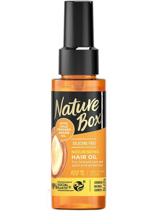 Par, nature box | Ulei de par hranitor cu ulei de argan presat la rece, nature box, 70 ml | 1001cosmetice.ro