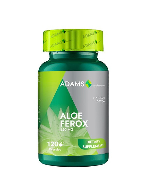 Suplimente &amp; produse bio, adams | Adams aloe ferox 450 mg capsule 120 bucati | 1001cosmetice.ro