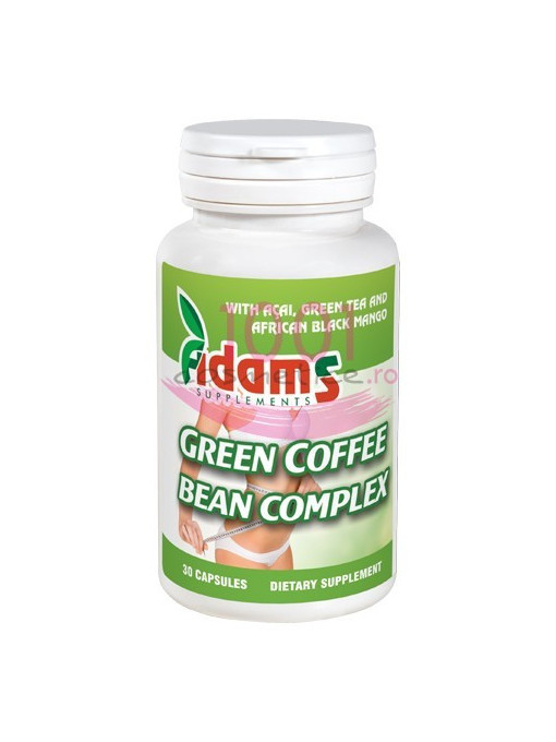 Silueta &amp; fitness, adams | Adams green coffee bean complex cutie 30 tablete | 1001cosmetice.ro