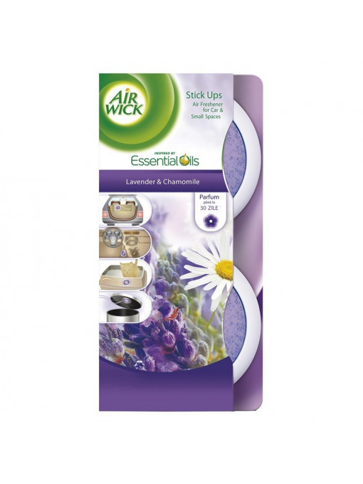 Air wick essential oils stick ups odorizant lavander & chamomile set 2 bucati 1 - 1001cosmetice.ro