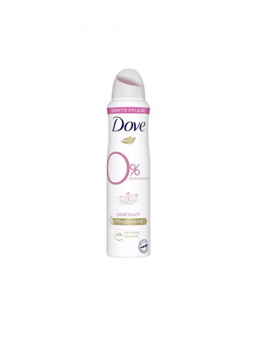 Spray &amp; stick dama | Antiperspirant deodorant spray pearl touch 0% aluminium dove, 150 ml | 1001cosmetice.ro