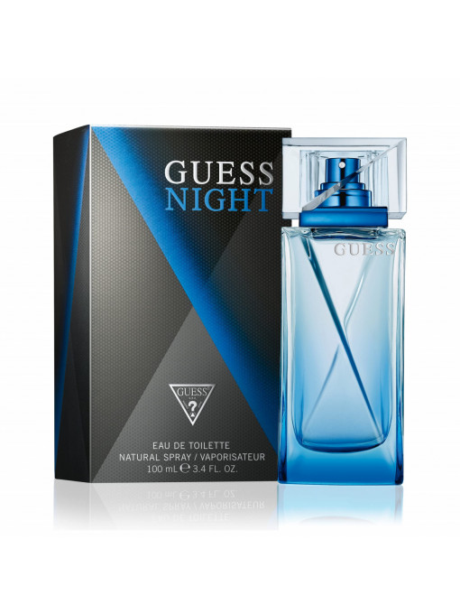 Apa de toaleta pentru barbati, Guess Night, 100 ml