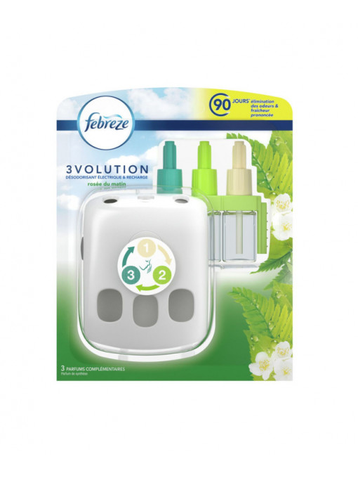 Ambi pur | Aparat electric de camera+ set 3 rezerve 3volution rosee du matin febreze/ambi pur | 1001cosmetice.ro