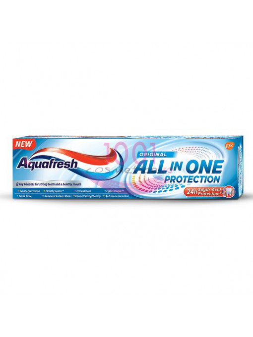 Igiena orala, utilizare: pasta de dinti | Aquafresh original all in one protection pasta de dinti | 1001cosmetice.ro