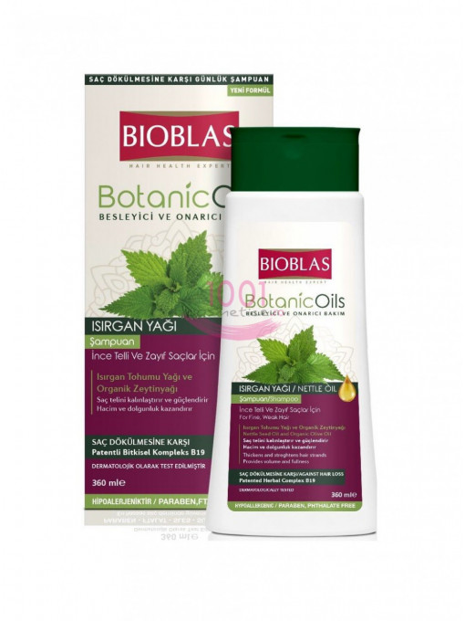 Ingrijirea parului, bioblas | Bioblas botanic oils sampon nutritiv si reparator cu extract de urzica | 1001cosmetice.ro