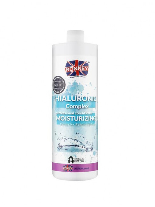 Blasam hidratant pentru par uscat si deteriorat, hialuronic acid, ronney professional, 300 ml 1 - 1001cosmetice.ro