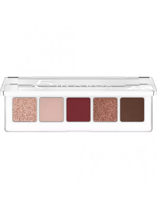 Truse make-up | Catrice 5 in a box mini eyeshadow palette paleta de farduri mini vivid burgundy look 060 | 1001cosmetice.ro