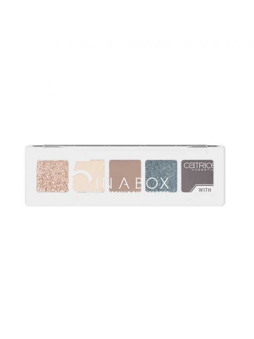 Truse make-up, catrice | Catrice 5 in a box mini eyeshadow palette paleta de farduri mini modern smokey look 040 | 1001cosmetice.ro