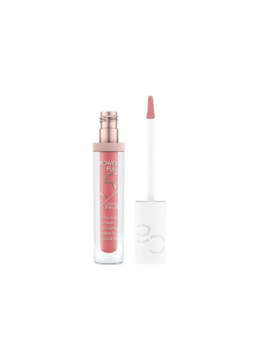 Make-up | Catrice powerfull 5 liquid lip balm balsam de buze glossy apricot 010 | 1001cosmetice.ro
