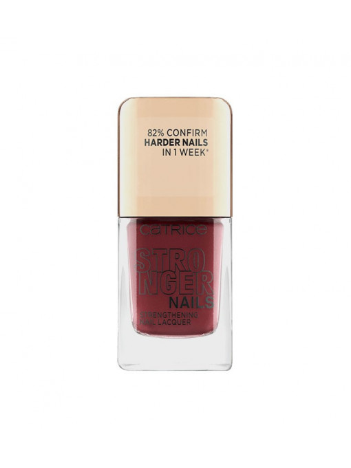 Catrice stronger nails strenghtening nail lacquer lac de unghii intaritor powerful red 01 1 - 1001cosmetice.ro