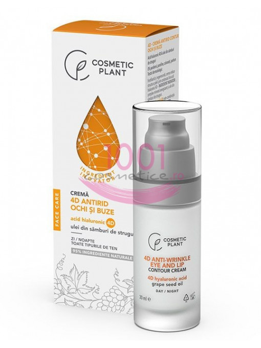 Cosmetic plant crema 4d antirid ochi si buze cu acid hialuronic 1 - 1001cosmetice.ro