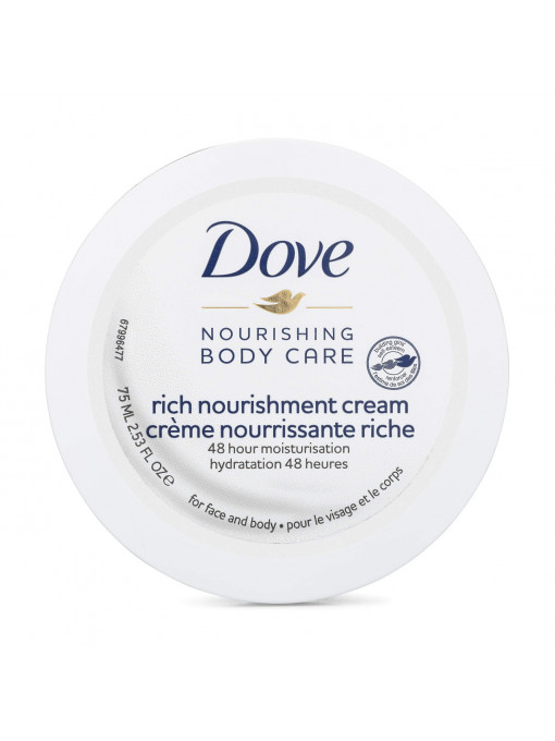 Crema de mâini și corp Nourishing Body Care Rich Nourishment Cream Dove, 250 ml