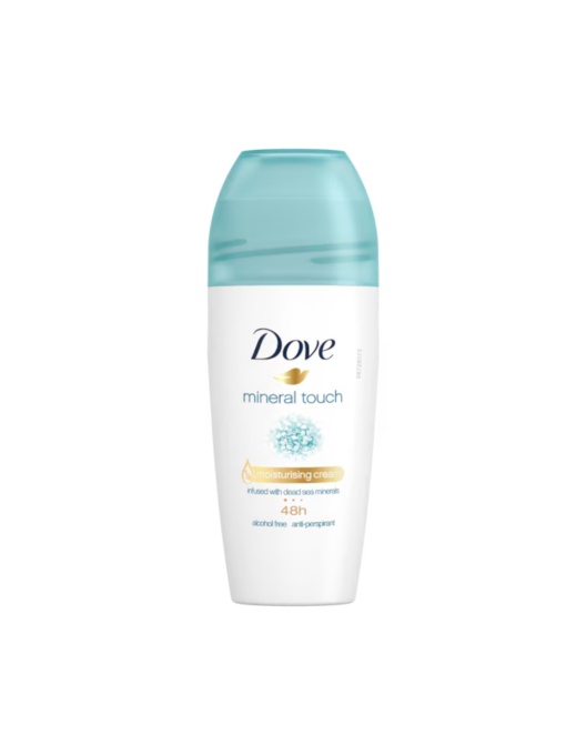 Deodorant antiperspirant roll on, Mineral Touch, infuzat cu minerale din Marea Moarta, Dove, 50 ml