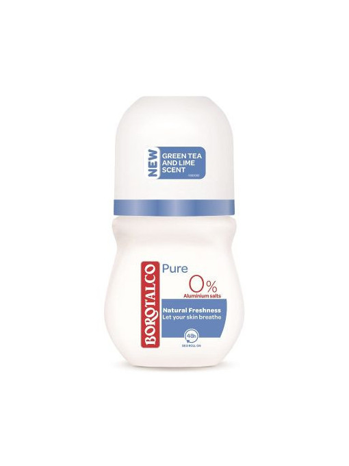 Deodorant roll on, Pure, Natural freshness, Borotalco, 50 ml