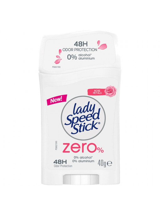 Deodorant solid pentru Zero % Rose Petals Lady Speed Stick, 40 g -