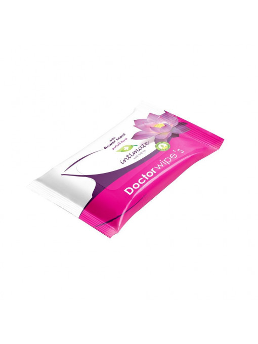 Igiena intima, spring line | Doctor wipes servetele intime cu extract de floare de lotus | 1001cosmetice.ro