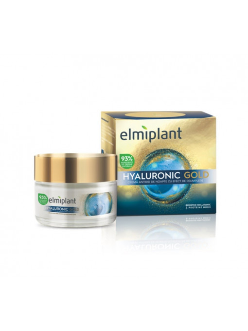 Elmiplant hyaluronic gold efect de reumplere crema antirid de noapte 1 - 1001cosmetice.ro