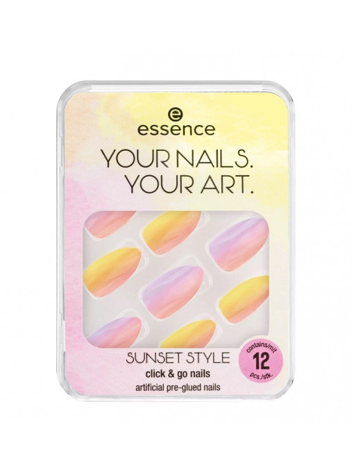 ESSENCE YOUR NAILS YOUR ART SUNSET STYLE CLICK GO UNGHII FALSE SUNSET STYLE 01