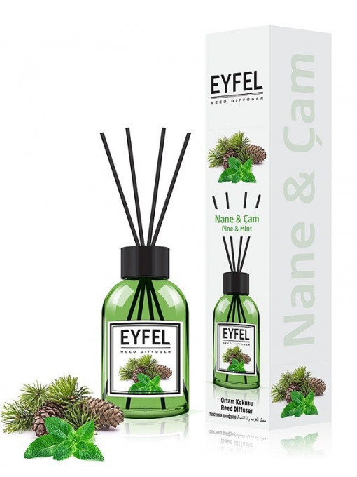 EYFEL REED DIFFUSER ODORIZANT BETISOARE PENTRU CAMERA CU MIROS DE BRAD + MENTA