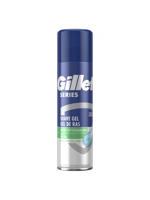 Gel de ras cu aloe vera cu efect de calmare a pielii, Gillette Series Soothing, 200 ml