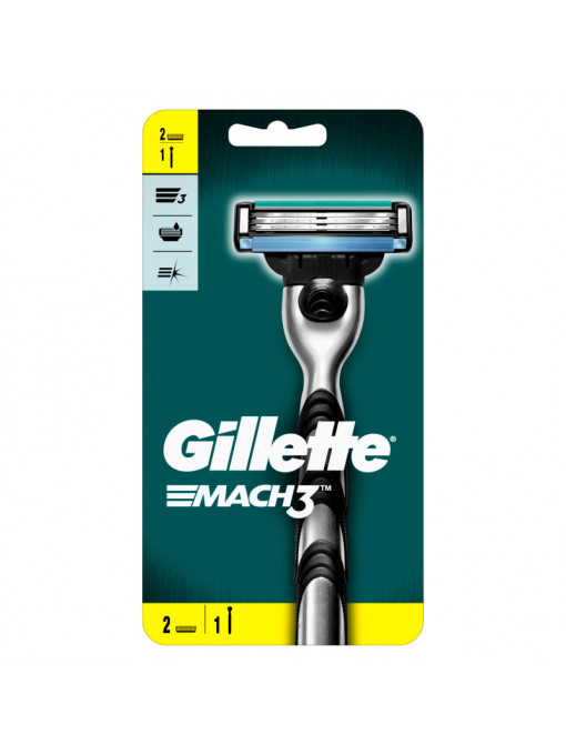 Gel de ras &amp; aparate | Gillette match 3 aparat de ras cu 2 rezerve | 1001cosmetice.ro