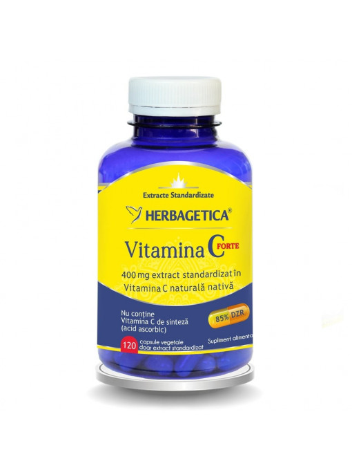 Herbagetica suplimente alimentare vitamina c forte 120 de capsule 1 - 1001cosmetice.ro