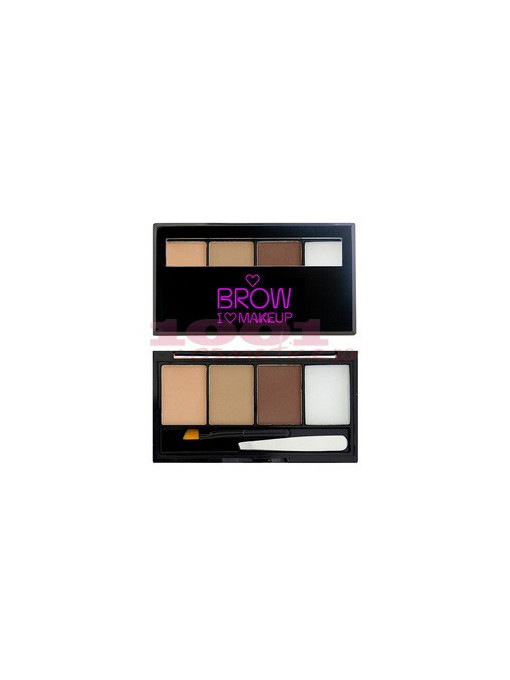 Makeup revolution i love makeup brows kit pentru sprancene 1 - 1001cosmetice.ro