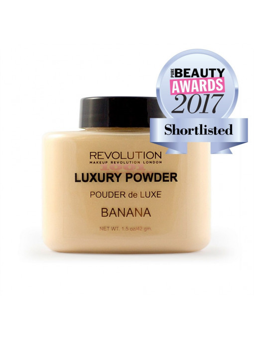Makeup revolution london luxury powder banana pudra pulbere matifianta 1 - 1001cosmetice.ro
