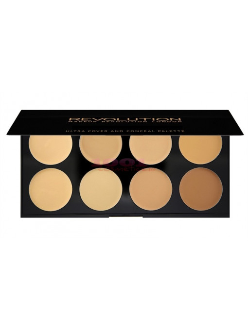 Makeup revolution london ultra cover and conceal paleta corector light - medium 1 - 1001cosmetice.ro