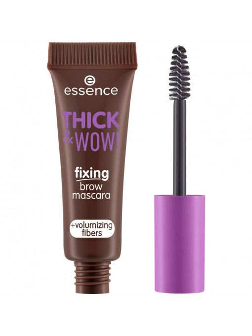 Essence | Mascara pentru fixarea sprâncenelor thick & wow! brunette brown 03 essence | 1001cosmetice.ro