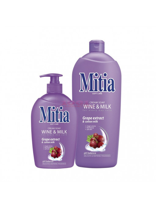 Mitia sapun crema wine & milk with grape extract 1 - 1001cosmetice.ro