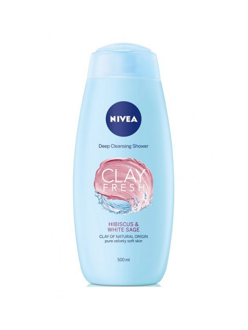 NIVEA CLAY FRESH GEL DE DUS CU HIBISCUS & SALVIE