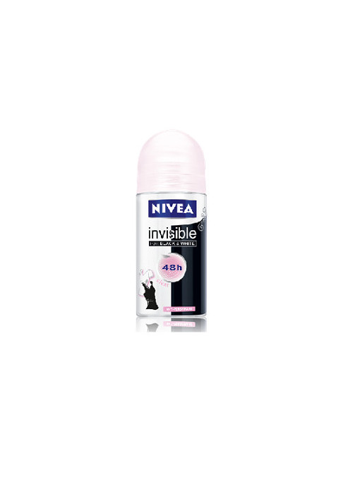 Nivea invisible for black & white clear antiperspirant women roll on 1 - 1001cosmetice.ro